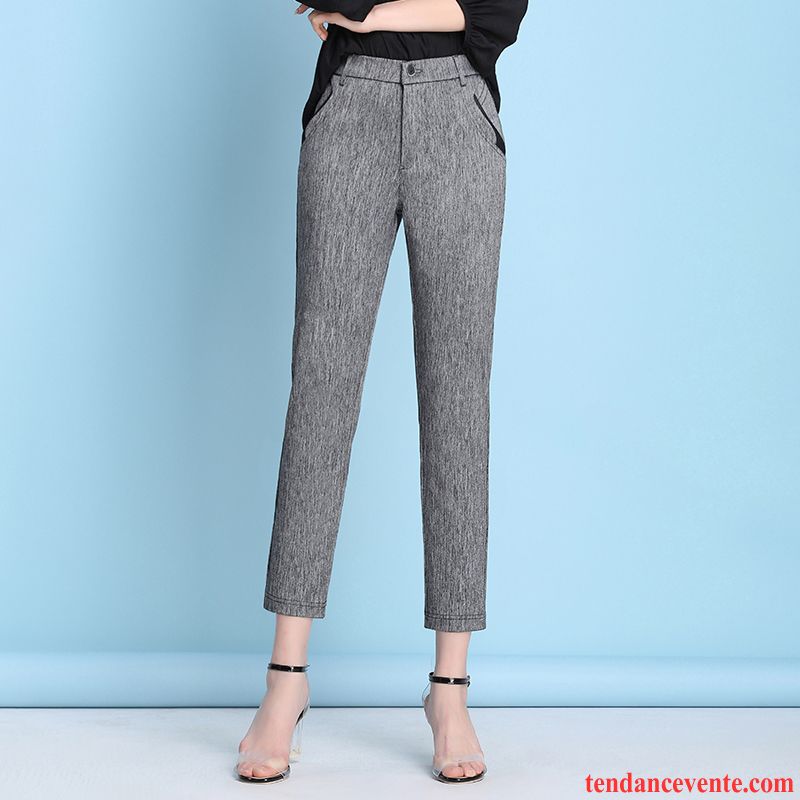 Pantalons Femme L'automne Tous Les Assortis Printemps Mince Légère Extensible Gris