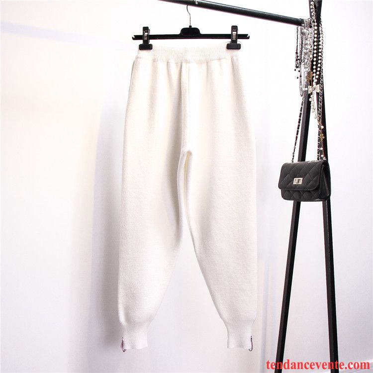 Pantalons Femme Renforcé Harlan Outwear Maigre En Maille Baggy Blanc Rouge