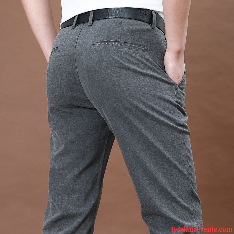 Pantalons Homme Baggy Extensible Séchage Rapide De Travail Été Légère Gris Foncé