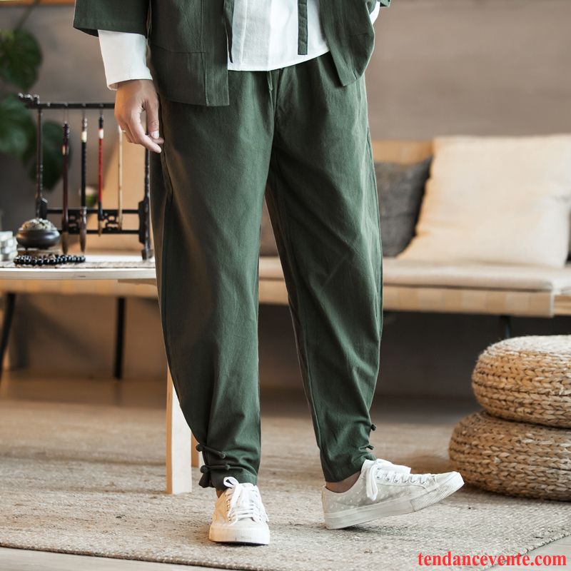 Pantalons Homme Baggy Harlan Style Chinois Printemps Taillissime Marron