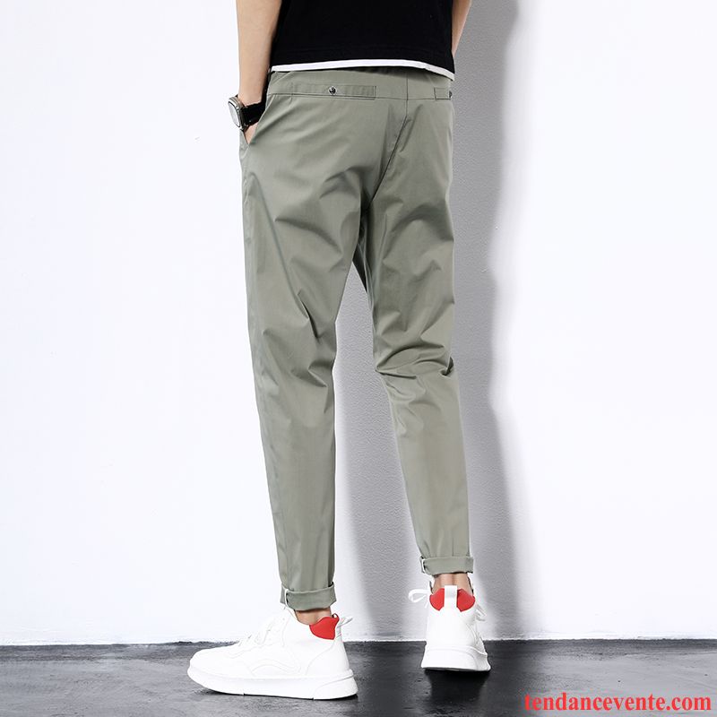 Pantalons Homme Baggy Tous Les Assortis Décontractée Jambe Droite Élastique Printemps Vert