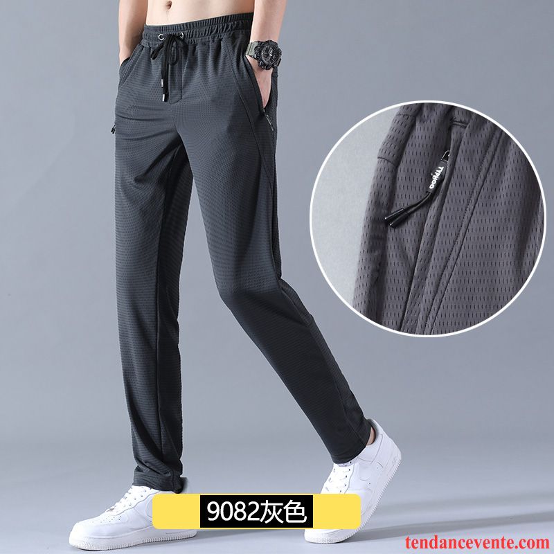 Pantalons Homme Baggy Été Mince Sport Respirant Légère Gris