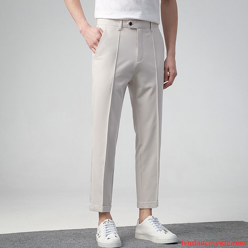 Pantalons Homme Maigre Décontractée Britanique Baggy Slim Jambe Droite