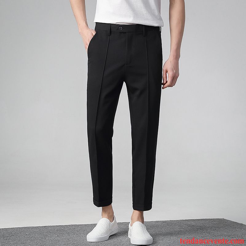 Pantalons Homme Maigre Décontractée Britanique Baggy Slim Jambe Droite