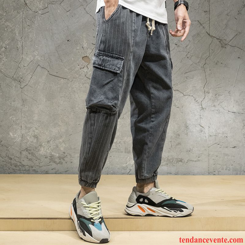 Pantalons Homme Multi-poche Jeans Harlan Tendance Décontractée Gros Bleu