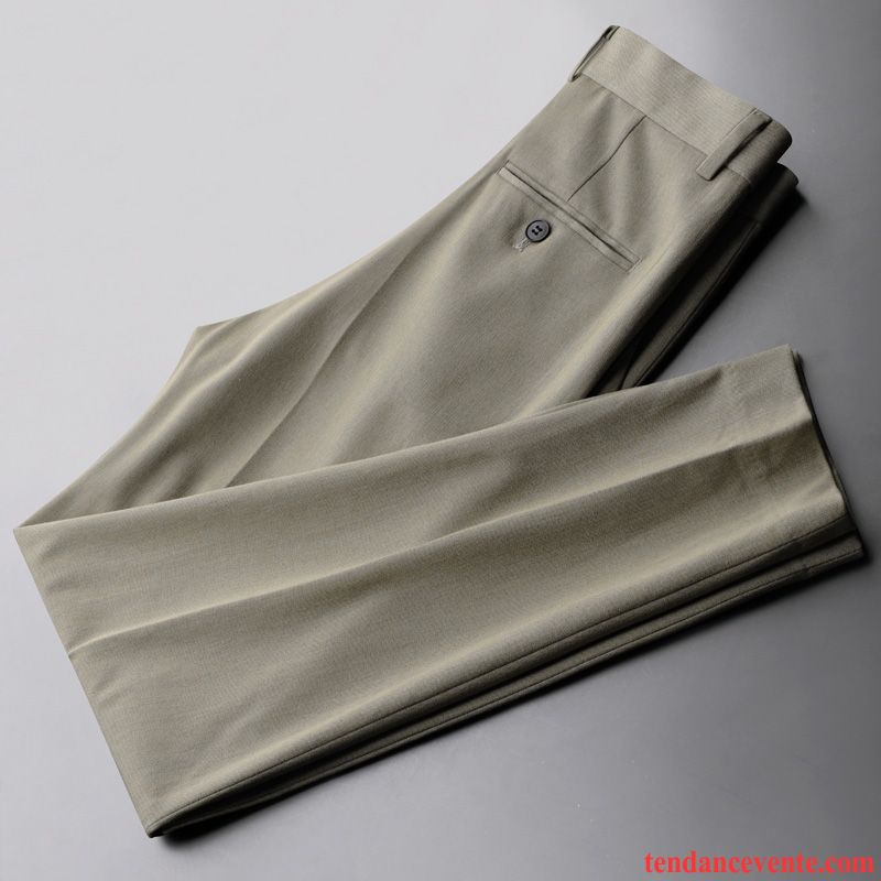 Pantalons Homme Neuvième Pantalon Jeunesse Professionnel Slim Travailler De Travail Gris Foncé