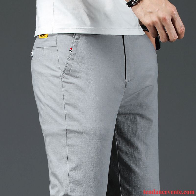 Pantalons Homme Tendance Slim Ultra Légère Été Gris