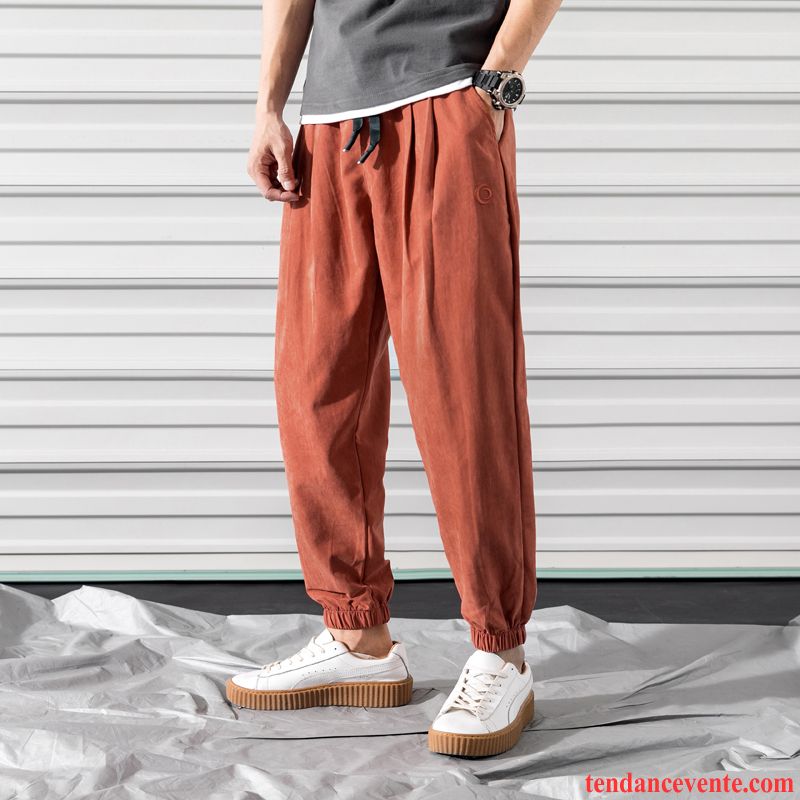 Pantalons Homme Tendance Taillissime L'automne Décontractée Sport Tous Les Assortis Rouge