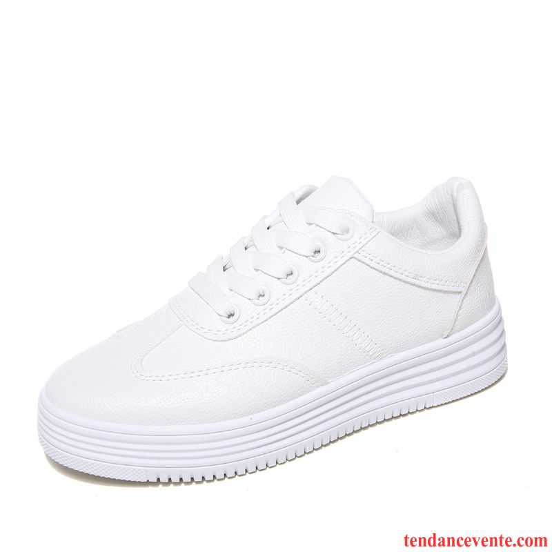 Pantoufle De Skate Femme Sport Tendance Beau Décontractée Plates Femme Étudiant Blanc Chaussures De Voyage Tous Les Assortis Azur