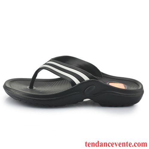 Pantoufle Homme Cuir Homme Plage Léger Tous Les Assortis Antidérapant Porter Mode Chaussons Pas Cher