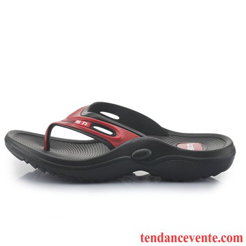 Pantoufle Homme Cuir Homme Plage Léger Tous Les Assortis Antidérapant Porter Mode Chaussons Pas Cher