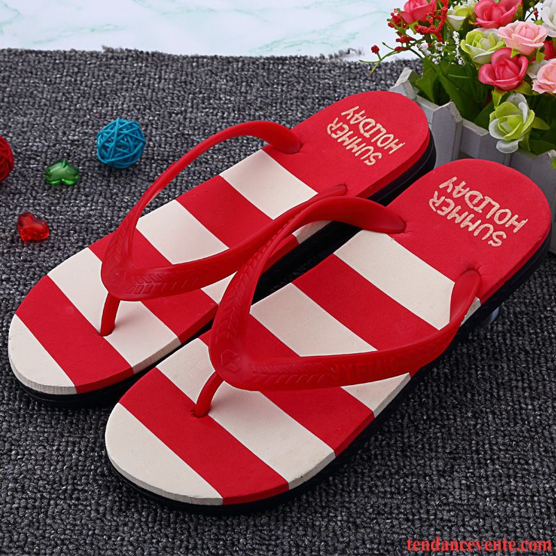 Pantoufle Homme Grande Taille Homme Étudiant De Plein Air Antidérapant Plage Été Tendance Caoutchouc Chaussons Décontractée Blé