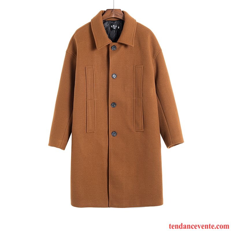 Parka Homme Hiver Baggy Manteau L'automne Hiver Tendance Homme Pardessus Longue Beau Pure Coupe Vent Soldes