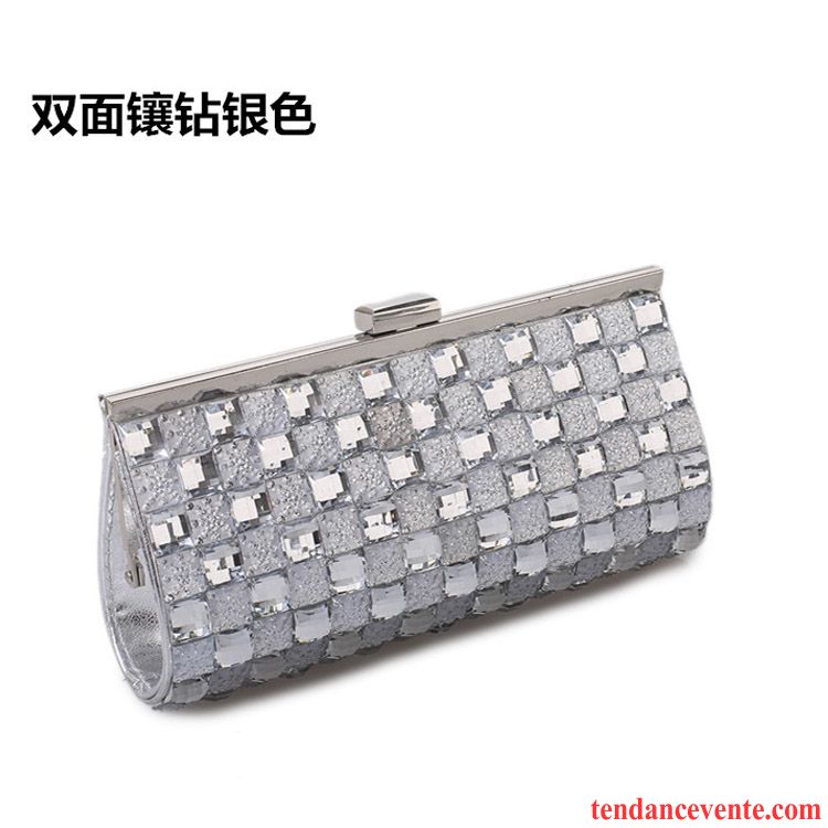 Portefeuille Femme Diamant Le Nouveau Europe Pochette Pierres De Strass Tendance Noir