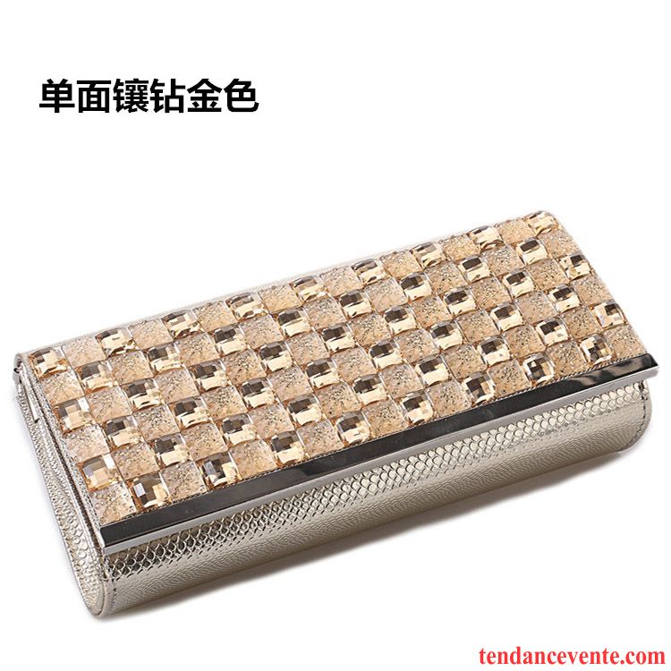 Portefeuille Femme Diamant Le Nouveau Europe Pochette Pierres De Strass Tendance Noir