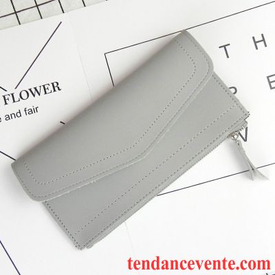 Portefeuille Femme Grande Capacité Long Section Mode Pochette Simple Portefeuilles Noir