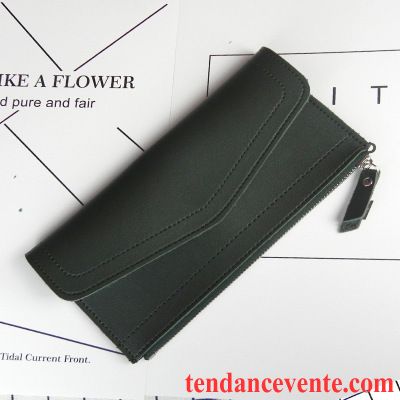 Portefeuille Femme Grande Capacité Long Section Mode Pochette Simple Portefeuilles Noir