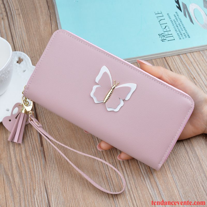 Portefeuille Femme Longue Section Le Nouveau Téléphone Portable Modèles Féminins Petit Tendance Rouge