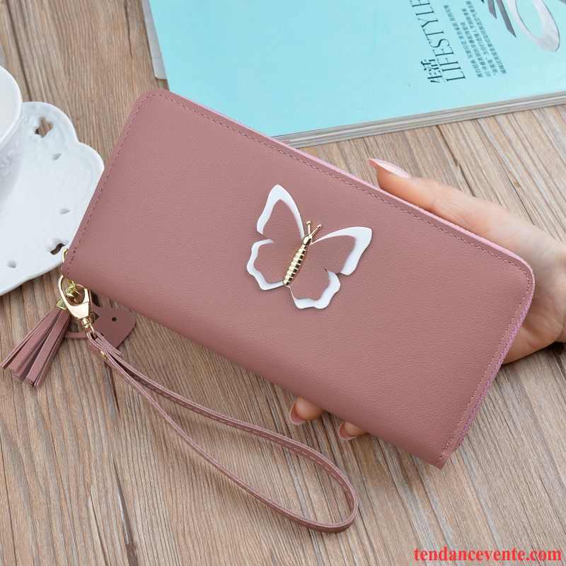 Portefeuille Femme Longue Section Le Nouveau Téléphone Portable Modèles Féminins Petit Tendance Rouge