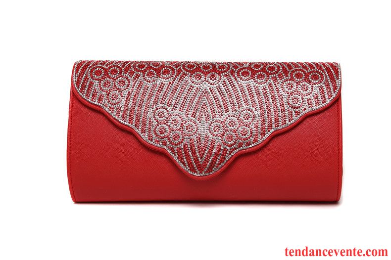 Portefeuille Femme Mode Petit Diamant Tendance All-match Pochette Or