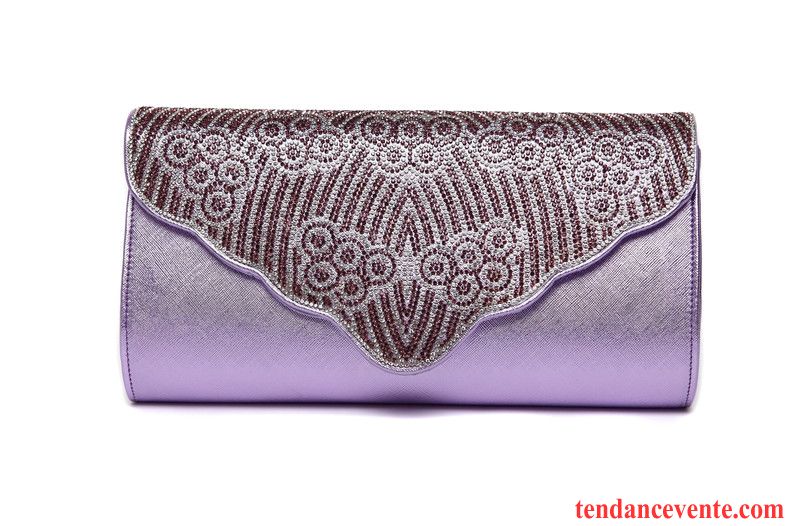 Portefeuille Femme Mode Petit Diamant Tendance All-match Pochette Or