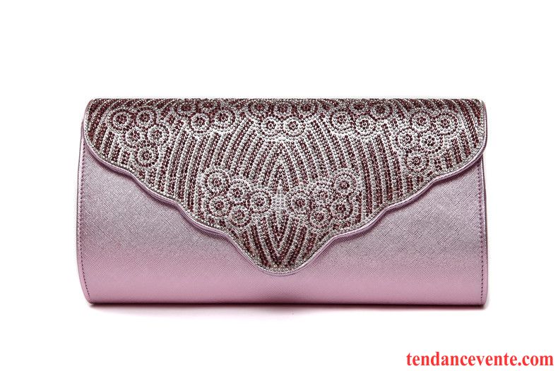 Portefeuille Femme Mode Petit Diamant Tendance All-match Pochette Or