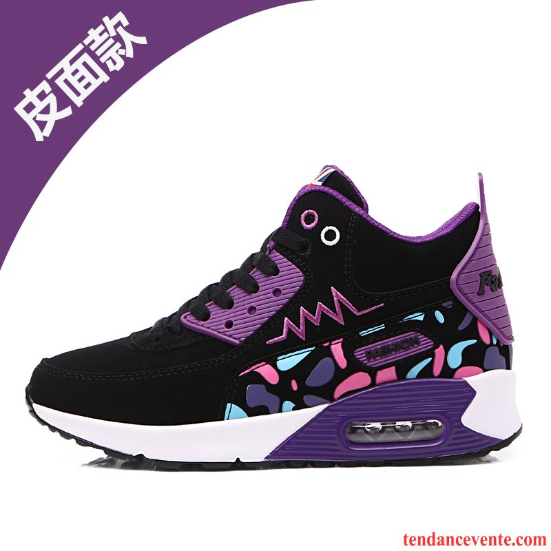 Promo Basket Femme Running Sport Respirant Net Printemps Décontractée Semelle Épaisse Derbies Chaussures De Course Coussin D'air Femme Augmenté