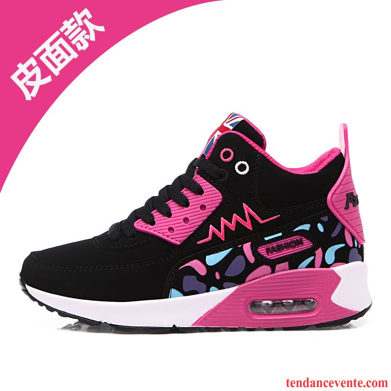 Promo Basket Femme Running Sport Respirant Net Printemps Décontractée Semelle Épaisse Derbies Chaussures De Course Coussin D'air Femme Augmenté