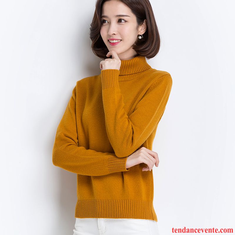 Pull Chaud Femme Pullovers L'automne Longues Pure Court Outwear Slim Renforcé Mince Haut Court Femme Hiver Tous Les Assortis Lilas