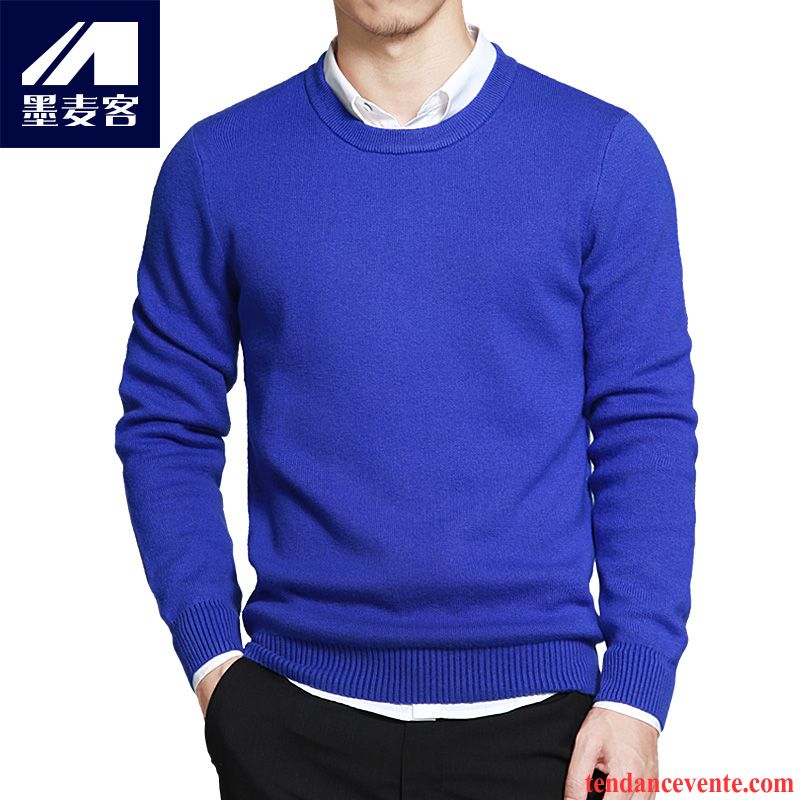 Pull Col Montant Zippé Homme Homme Renforcé Hiver Tendance Pull Tricots En Maille Pullovers Pur Col Rond Lilas