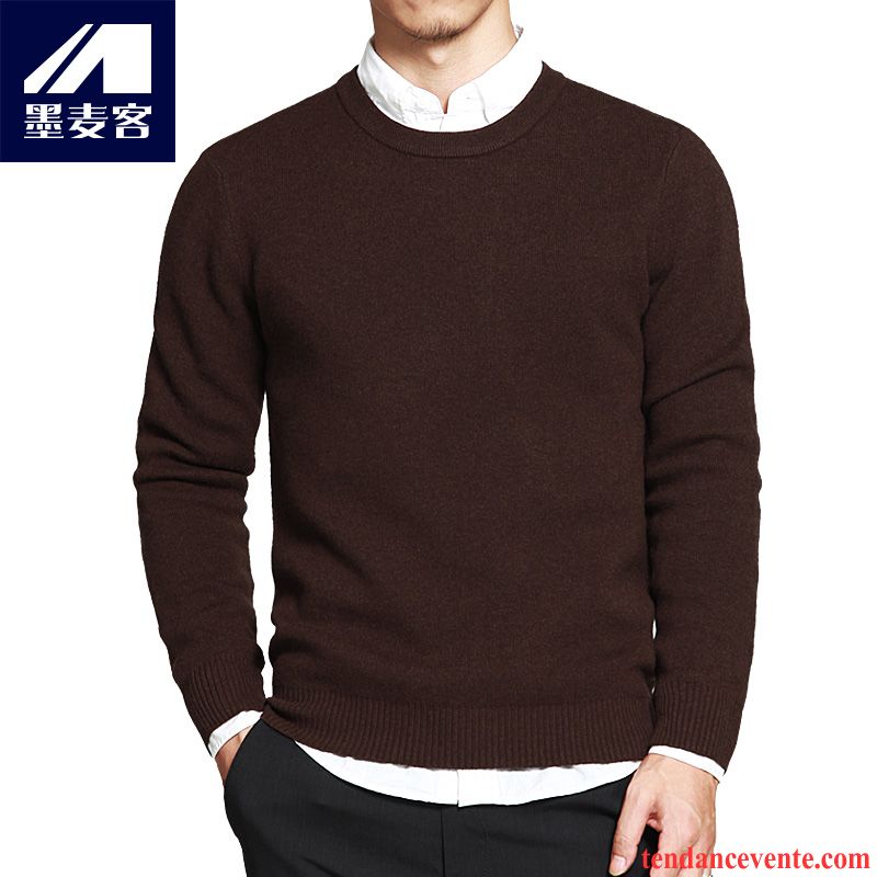 Pull Col Montant Zippé Homme Homme Renforcé Hiver Tendance Pull Tricots En Maille Pullovers Pur Col Rond Lilas