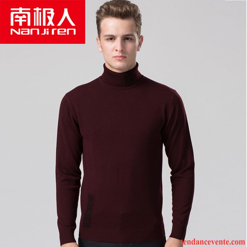 Pull En Laine Homme Homme Pure Longues Jeunesse Pull Slim Haut Court Tricots En Maille Hiver Pullovers Renforcé L'automne Ambre