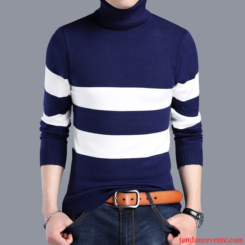 Pull Grande Taille Homme Pas Cher Pullovers Chauds Tricots En Maille Slim Longues Homme Tendance Haut Court Renforcé Hiver Jeunesse