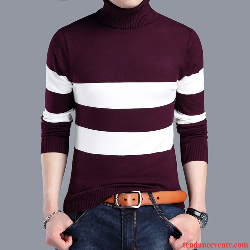 Pull Grande Taille Homme Pas Cher Pullovers Chauds Tricots En Maille Slim Longues Homme Tendance Haut Court Renforcé Hiver Jeunesse