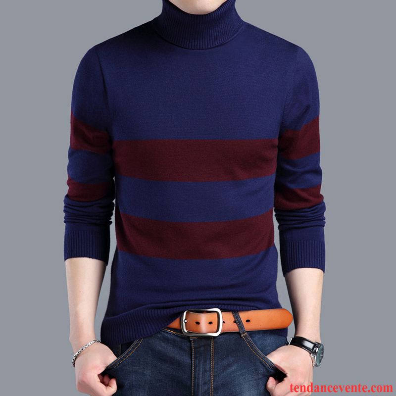 Pull Grande Taille Homme Pas Cher Pullovers Chauds Tricots En Maille Slim Longues Homme Tendance Haut Court Renforcé Hiver Jeunesse