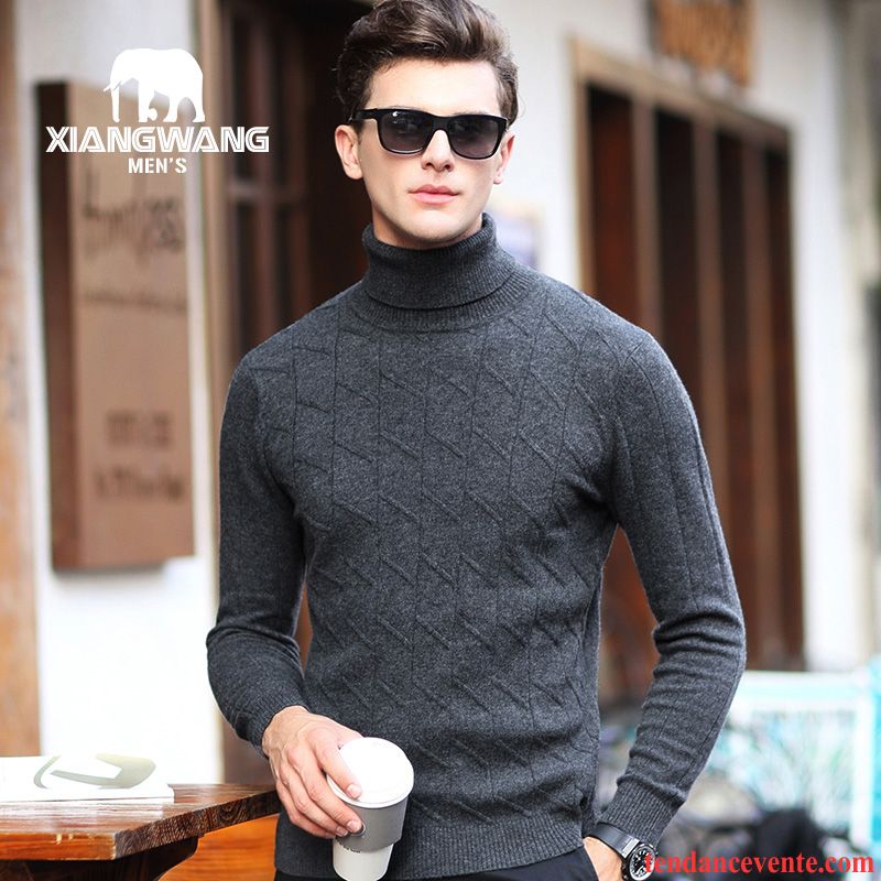 Pull Homme Mode Maille Haut Court Pullovers En Maille Jeunesse Renforcé Slim Homme La Laine Pur