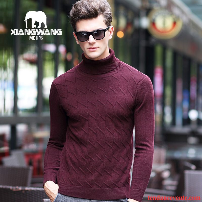 Pull Homme Mode Maille Haut Court Pullovers En Maille Jeunesse Renforcé Slim Homme La Laine Pur