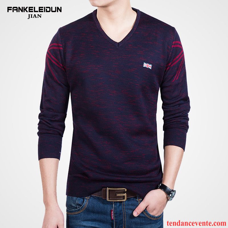 Pull Irlandais Homme Pull Hiver Renforcé Plus De Velours Homme Une Veste Col En V Chauds L'automne Tricots En Maille