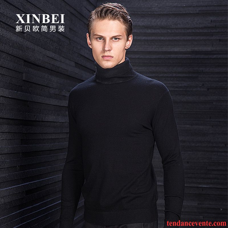 Pull Noir Col V Homme Taillissime Tricots En Maille Tendance Renforcé Haut Court Vêtements D'hiver Chemise En Bas Pull Homme Pérou