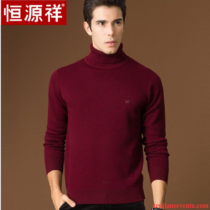 Pull Noir Et Blanc Homme Longues Pull Pur Homme Pullovers Renforcé Tricots En Maille Haut Court Rouge