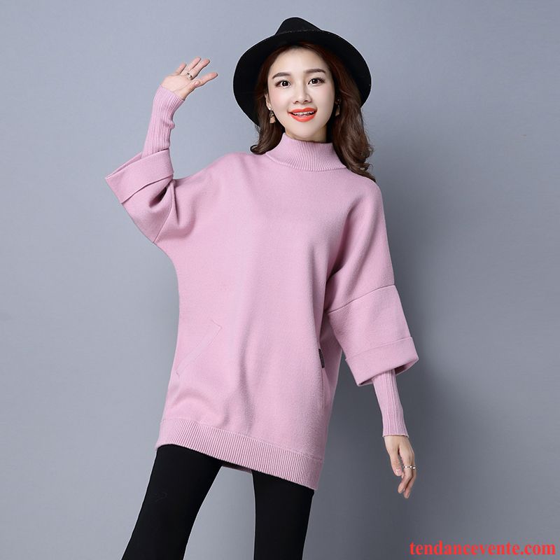 Pull Original Femme Tricots En Maille Renforcé Longues Deux-pièces Hiver Pullovers L'automne Femme Haut Court Taillissime Pardessus Baggy