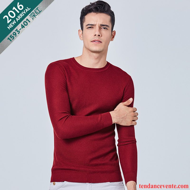 Pull Rayé Noir Et Blanc Homme L'automne Col Rond Loup Homme Pure Pull Légère Pullovers