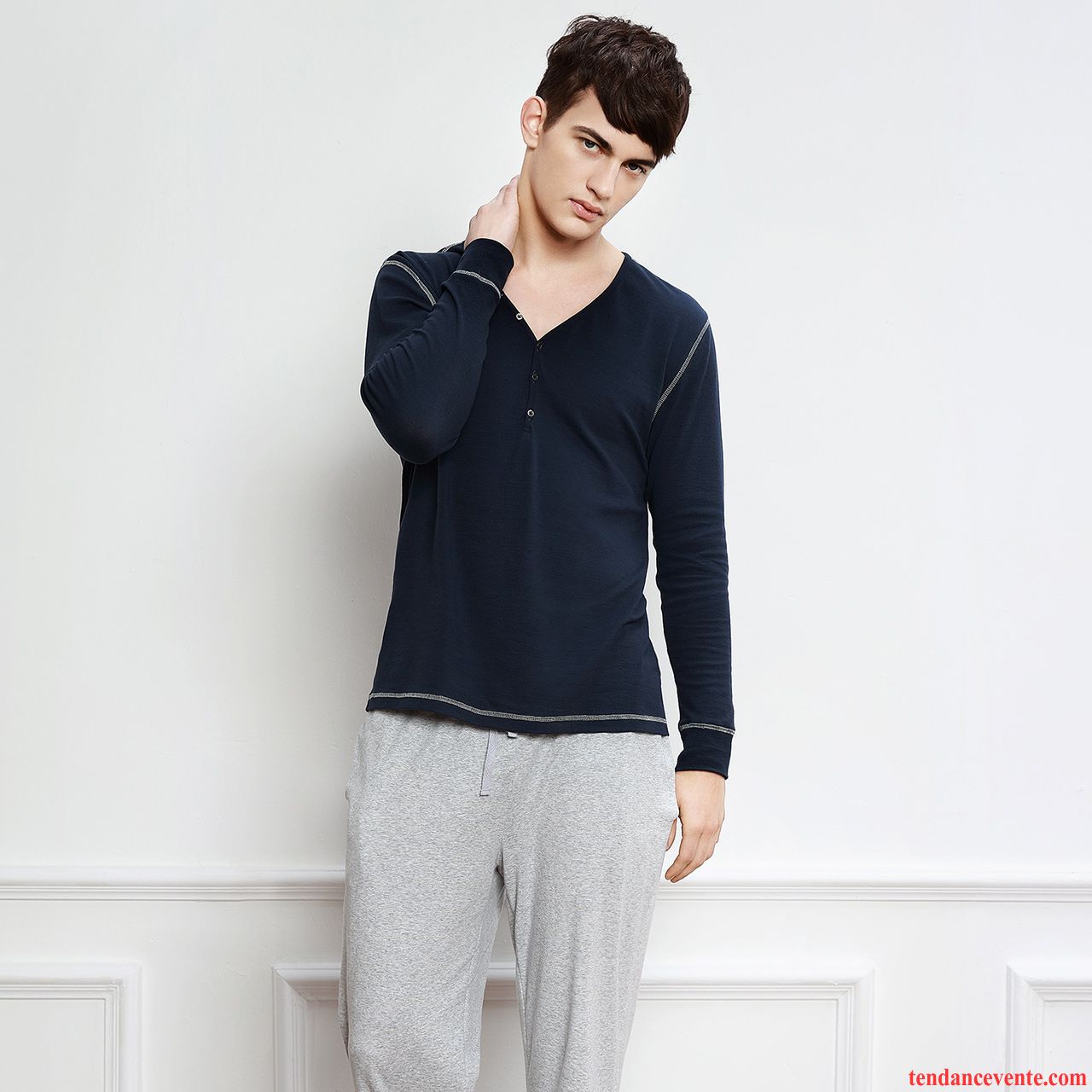 Pyjamas Humoristique Ensemble Matelassé Longues Homme L'automne Décontractée Outwear