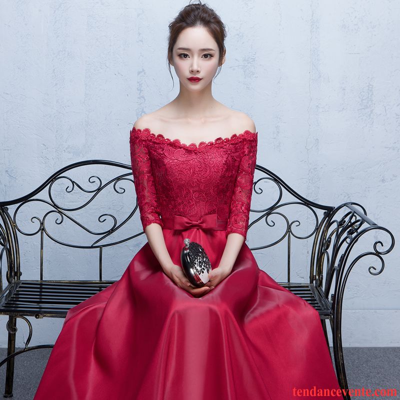 Robe Noire Habillée L'automne Robe Femme Rouge Mariée Longue Hiver Neige