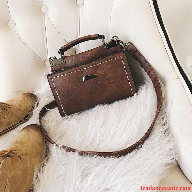 Sac À Bandoulière Femme All-match Le Nouveau Achats Portable Bien Rétro Marron