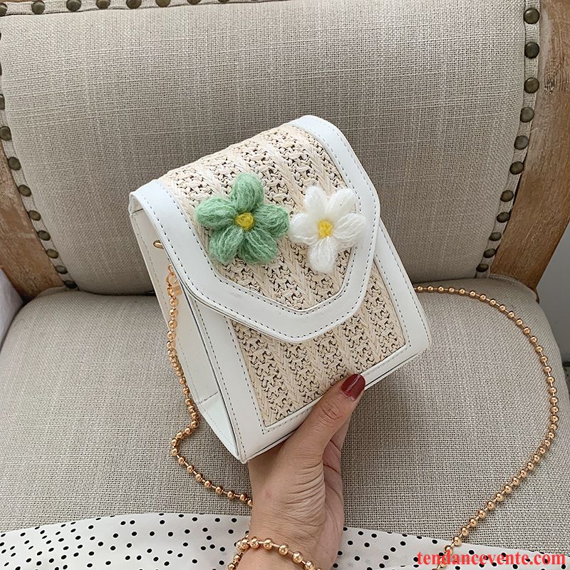 Sac À Bandoulière Femme Charmant Cœur Petit Été Le Nouveau Tendance Blanc