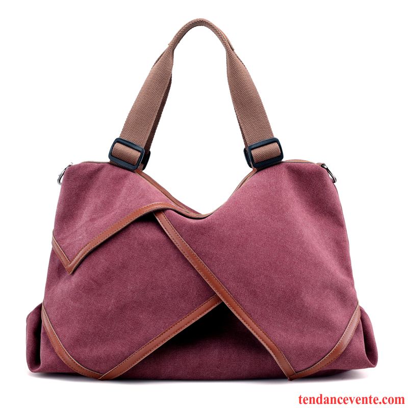 Sac À Bandoulière Femme Europe Sacs À Bandoulière Le Nouveau Grande Capacité Tissu Sac À Main Gris