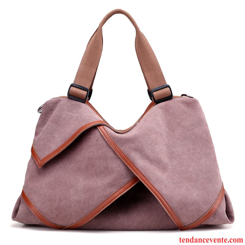 Sac À Bandoulière Femme Europe Sacs À Bandoulière Le Nouveau Grande Capacité Tissu Sac À Main Gris