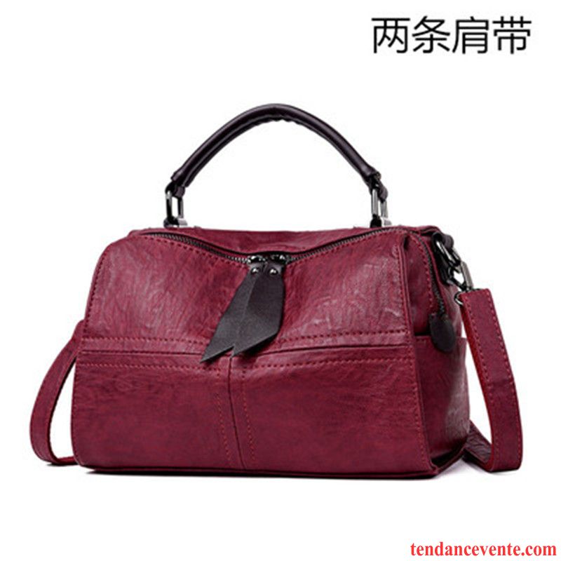 Sac À Bandoulière Femme Grande Capacité Peau Douce Oreiller Le Nouveau Sac À Main Mode Marron