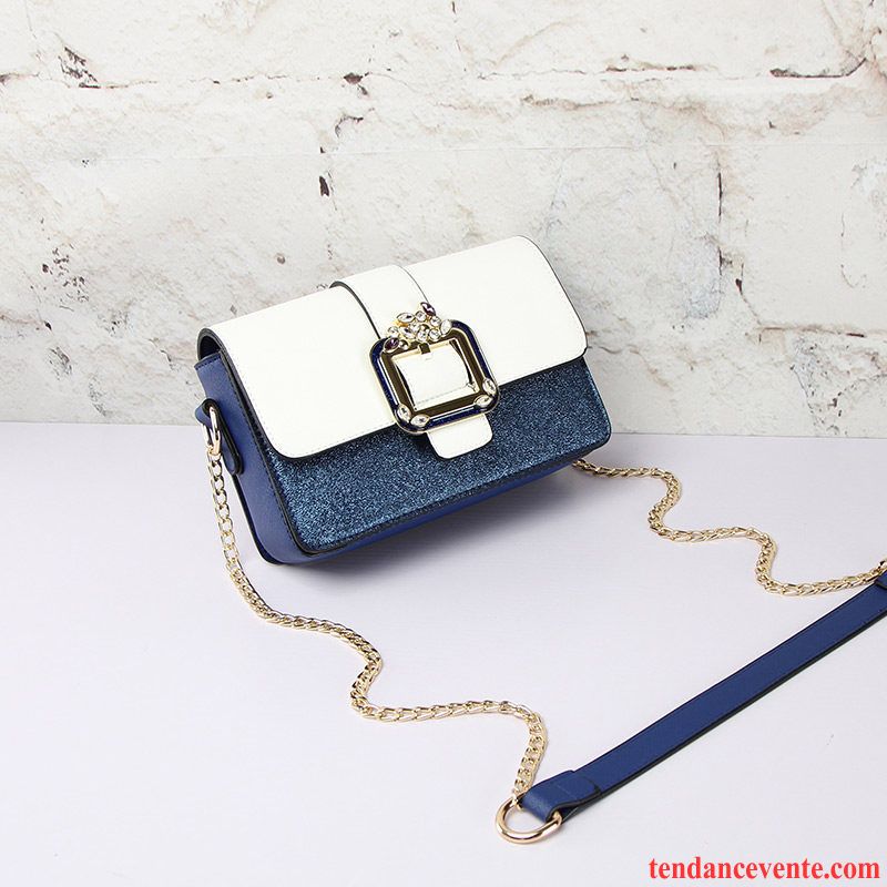 Sac À Bandoulière Femme Le Nouveau Simple Mode Sac De Messager Été All-match Bleu